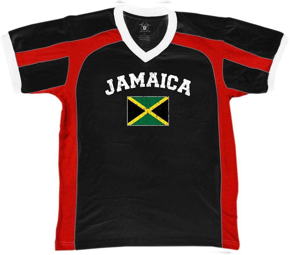 Jamaica Faded Distressed Flag Jamaican Irie Country Pride Retro Sport T